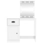 vidaXL Schminktisch mit LED Hochglanz-Weiß 90x50x132,5cm Holzwerkstoff vidaXL Schminktisch mit LED Hochglanz-Weiß 90x50x132,5cm Holzwerkstoff