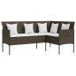 vidaXL 5-tlg. Sofagarnitur in L-Form mit Kissen Poly Rattan Braun vidaXL 5-tlg. Sofagarnitur in L-Form mit Kissen Poly Rattan Braun