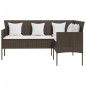 vidaXL 5-tlg. Sofagarnitur in L-Form mit Kissen Poly Rattan Braun vidaXL 5-tlg. Sofagarnitur in L-Form mit Kissen Poly Rattan Braun