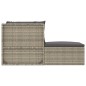 vidaXL 5-tlg. Garten-Lounge-Set mit Kissen Grau Poly Rattan vidaXL 5-tlg. Garten-Lounge-Set mit Kissen Grau Poly Rattan