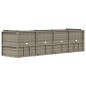 vidaXL 5-tlg. Garten-Lounge-Set mit Kissen Grau Poly Rattan vidaXL 5-tlg. Garten-Lounge-Set mit Kissen Grau Poly Rattan