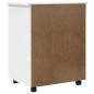 vidaXL Rollschrank mit Schubladen MOSS Weiß Massivholz Kiefer vidaXL Rollschrank mit Schubladen MOSS Weiß Massivholz Kiefer