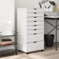 vidaXL Rollschrank mit Schubladen MOSS Weiß Massivholz Kiefer vidaXL Rollschrank mit Schubladen MOSS Weiß Massivholz Kiefer