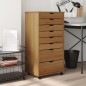 vidaXL Rollschrank mit Schubladen MOSS Honigbraun Massivholz Kiefer vidaXL Rollschrank mit Schubladen MOSS Honigbraun Massivholz Kiefer