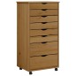 vidaXL Rollschrank mit Schubladen MOSS Honigbraun Massivholz Kiefer vidaXL Rollschrank mit Schubladen MOSS Honigbraun Massivholz Kiefer