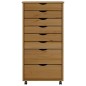 vidaXL Rollschrank mit Schubladen MOSS Honigbraun Massivholz Kiefer vidaXL Rollschrank mit Schubladen MOSS Honigbraun Massivholz Kiefer