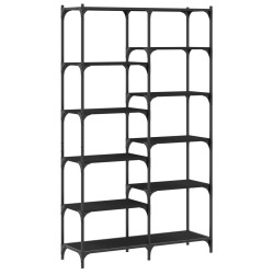 vidaXL Bücherregal Schwarz 100x32x170 cm Holzwerkstoff und Eisen