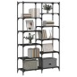 vidaXL Bücherregal Schwarz 100x32x170 cm Holzwerkstoff und Eisen vidaXL Bücherregal Schwarz 100x32x170 cm Holzwerkstoff und Eisen