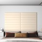 Wandpaneele 12 Stk. Creme 90x15 cm Samt 1,62 m² Wandpaneele 12 Stk. Creme 90x15 cm Samt 1,62 m²