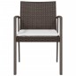 vidaXL Gartenstühle mit Kissen 2 Stk. Braun 56,5x57x83 cm Poly Rattan vidaXL Gartenstühle mit Kissen 2 Stk. Braun 56,5x57x83 cm Poly Rattan
