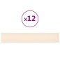 Wandpaneele 12 Stk. Creme 90x15 cm Samt 1,62 m² Wandpaneele 12 Stk. Creme 90x15 cm Samt 1,62 m²