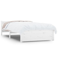 vidaXL Massivholzbett Weiß 75x190 cm