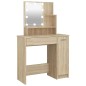 vidaXL Schminktisch mit LED Sonoma-Eiche 86,5x35x136 cm vidaXL Schminktisch mit LED Sonoma-Eiche 86,5x35x136 cm