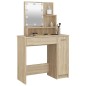 vidaXL Schminktisch mit LED Sonoma-Eiche 86,5x35x136 cm vidaXL Schminktisch mit LED Sonoma-Eiche 86,5x35x136 cm