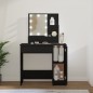 vidaXL Schminktisch mit LED Schwarz 86,5x35x136 cm vidaXL Schminktisch mit LED Schwarz 86,5x35x136 cm