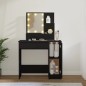 vidaXL Schminktisch mit LED Schwarz 86,5x35x136 cm vidaXL Schminktisch mit LED Schwarz 86,5x35x136 cm
