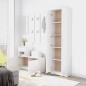 vidaXL Garderobenschrank Hochglanz-Weiß 55x25x189 cm Holzwerkstoff vidaXL Garderobenschrank Hochglanz-Weiß 55x25x189 cm Holzwerkstoff