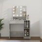 vidaXL Schminktisch mit LED Betongrau 86,5x35x136 cm vidaXL Schminktisch mit LED Betongrau 86,5x35x136 cm