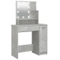 vidaXL Schminktisch mit LED Betongrau 86,5x35x136 cm vidaXL Schminktisch mit LED Betongrau 86,5x35x136 cm