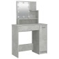 vidaXL Schminktisch mit LED Betongrau 86,5x35x136 cm vidaXL Schminktisch mit LED Betongrau 86,5x35x136 cm