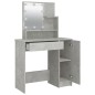 vidaXL Schminktisch mit LED Betongrau 86,5x35x136 cm vidaXL Schminktisch mit LED Betongrau 86,5x35x136 cm