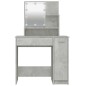 vidaXL Schminktisch mit LED Betongrau 86,5x35x136 cm vidaXL Schminktisch mit LED Betongrau 86,5x35x136 cm