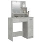 vidaXL Schminktisch mit LED Betongrau 86,5x35x136 cm vidaXL Schminktisch mit LED Betongrau 86,5x35x136 cm