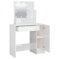vidaXL Schminktisch mit LED Hochglanz-Weiß 86,5x35x136 cm vidaXL Schminktisch mit LED Hochglanz-Weiß 86,5x35x136 cm