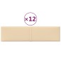 Wandpaneele 12 Stk. Creme 60x15 cm Stoff 1,08 m² Wandpaneele 12 Stk. Creme 60x15 cm Stoff 1,08 m²