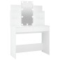 vidaXL Schminktisch mit LED Weiß 96x40x142 cm vidaXL Schminktisch mit LED Weiß 96x40x142 cm