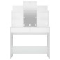 vidaXL Schminktisch mit LED Weiß 96x40x142 cm vidaXL Schminktisch mit LED Weiß 96x40x142 cm