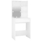 vidaXL Schminktisch mit LED Weiß 60x40x140 cm vidaXL Schminktisch mit LED Weiß 60x40x140 cm