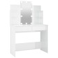 vidaXL Schminktisch mit LED Hochglanz-Weiß 96x40x142 cm vidaXL Schminktisch mit LED Hochglanz-Weiß 96x40x142 cm