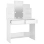 vidaXL Schminktisch mit LED Hochglanz-Weiß 96x40x142 cm vidaXL Schminktisch mit LED Hochglanz-Weiß 96x40x142 cm