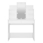 vidaXL Schminktisch mit LED Hochglanz-Weiß 96x40x142 cm vidaXL Schminktisch mit LED Hochglanz-Weiß 96x40x142 cm