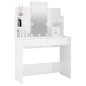 vidaXL Schminktisch mit LED Hochglanz-Weiß 96x40x142 cm vidaXL Schminktisch mit LED Hochglanz-Weiß 96x40x142 cm