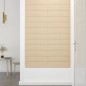 Wandpaneele 12 Stk. Creme 60x15 cm Stoff 1,08 m² Wandpaneele 12 Stk. Creme 60x15 cm Stoff 1,08 m²