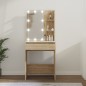 vidaXL Schminktisch mit LED Sonoma-Eiche 60x40x140 cm vidaXL Schminktisch mit LED Sonoma-Eiche 60x40x140 cm