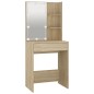 vidaXL Schminktisch mit LED Sonoma-Eiche 60x40x140 cm vidaXL Schminktisch mit LED Sonoma-Eiche 60x40x140 cm