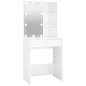 vidaXL Schminktisch mit LED Hochglanz-Weiß 60x40x140 cm vidaXL Schminktisch mit LED Hochglanz-Weiß 60x40x140 cm