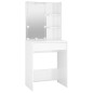 vidaXL Schminktisch mit LED Hochglanz-Weiß 60x40x140 cm vidaXL Schminktisch mit LED Hochglanz-Weiß 60x40x140 cm