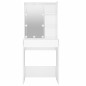vidaXL Schminktisch mit LED Hochglanz-Weiß 60x40x140 cm vidaXL Schminktisch mit LED Hochglanz-Weiß 60x40x140 cm