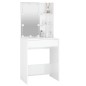 vidaXL Schminktisch mit LED Hochglanz-Weiß 60x40x140 cm vidaXL Schminktisch mit LED Hochglanz-Weiß 60x40x140 cm