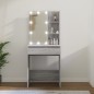 vidaXL Schminktisch mit LED Grau Sonoma 60x40x140 cm vidaXL Schminktisch mit LED Grau Sonoma 60x40x140 cm