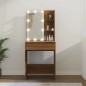 vidaXL Schminktisch mit LED Braun Eichen-Optik 60x40x140 cm vidaXL Schminktisch mit LED Braun Eichen-Optik 60x40x140 cm