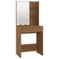 vidaXL Schminktisch mit LED Braun Eichen-Optik 60x40x140 cm vidaXL Schminktisch mit LED Braun Eichen-Optik 60x40x140 cm