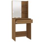 vidaXL Schminktisch mit LED Braun Eichen-Optik 60x40x140 cm vidaXL Schminktisch mit LED Braun Eichen-Optik 60x40x140 cm