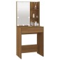 vidaXL Schminktisch mit LED Braun Eichen-Optik 60x40x140 cm vidaXL Schminktisch mit LED Braun Eichen-Optik 60x40x140 cm