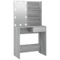 vidaXL Schminktisch mit LED Grau Sonoma 74,5x40x141 cm vidaXL Schminktisch mit LED Grau Sonoma 74,5x40x141 cm
