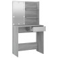 vidaXL Schminktisch mit LED Grau Sonoma 74,5x40x141 cm vidaXL Schminktisch mit LED Grau Sonoma 74,5x40x141 cm
